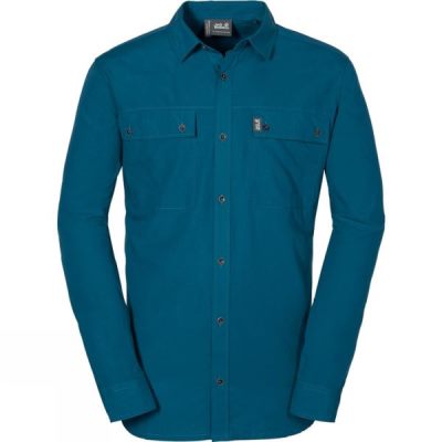 Camisa Jack Wolfskin Stansmore Hombre - Azules - Chile OEM891472
